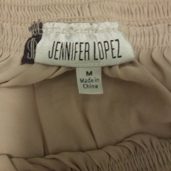 Crepe pink long sleeve Jennifer Lopez shirt - Picture 2 of 2